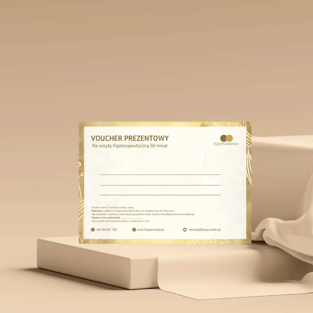 Voucher prezentowy na fizjoterapię i masaż